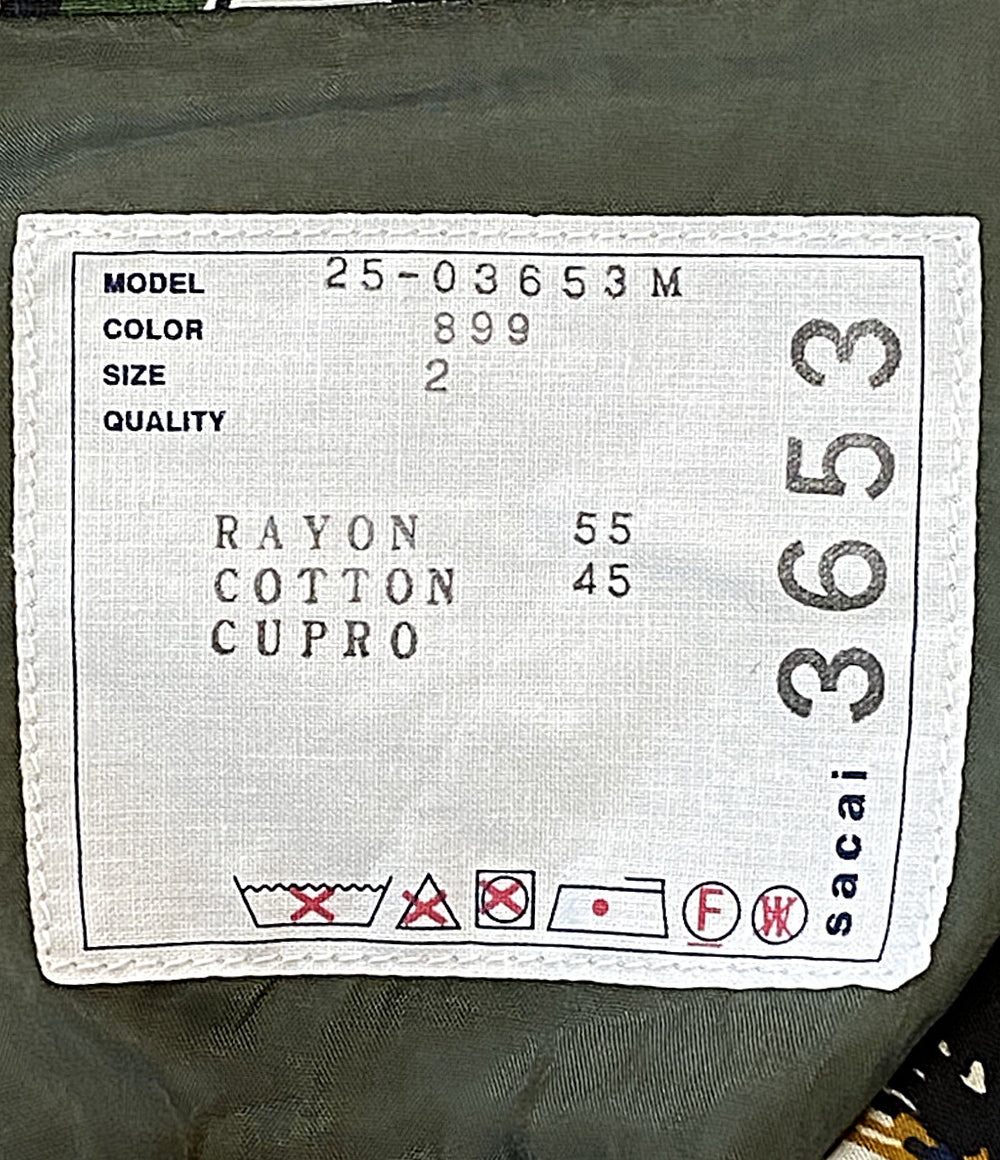 sacai 半袖シャツ Car Race Tropical Print Shirt 25-03653M メンズ SIZE 2 サカイ