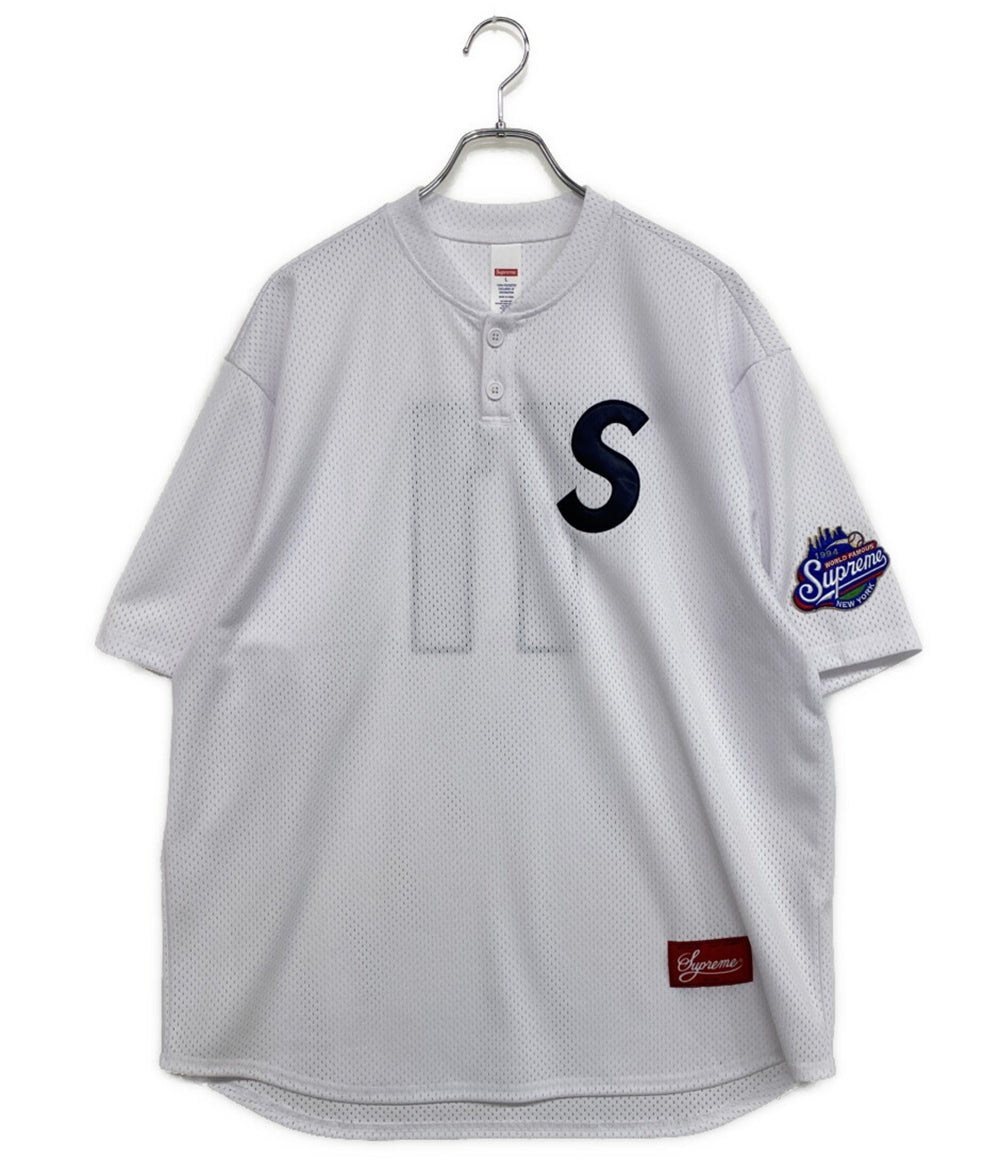 美品 Supreme カットソー S LogoBaseball Henley メンズ SIZE L シュプリーム