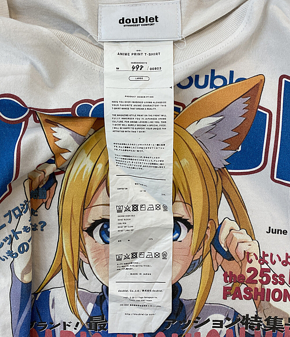 DOUBLET 半袖Ｔシャツ ANIME PRINT T-SHIRT 25SS 25SS33CS370 メンズ SIZE L ダブレット