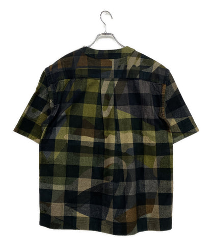 sacai 半袖ノーカラーシャツ KAWS Plaid Pullover 21-02572M メンズ SIZE 2 サカイ