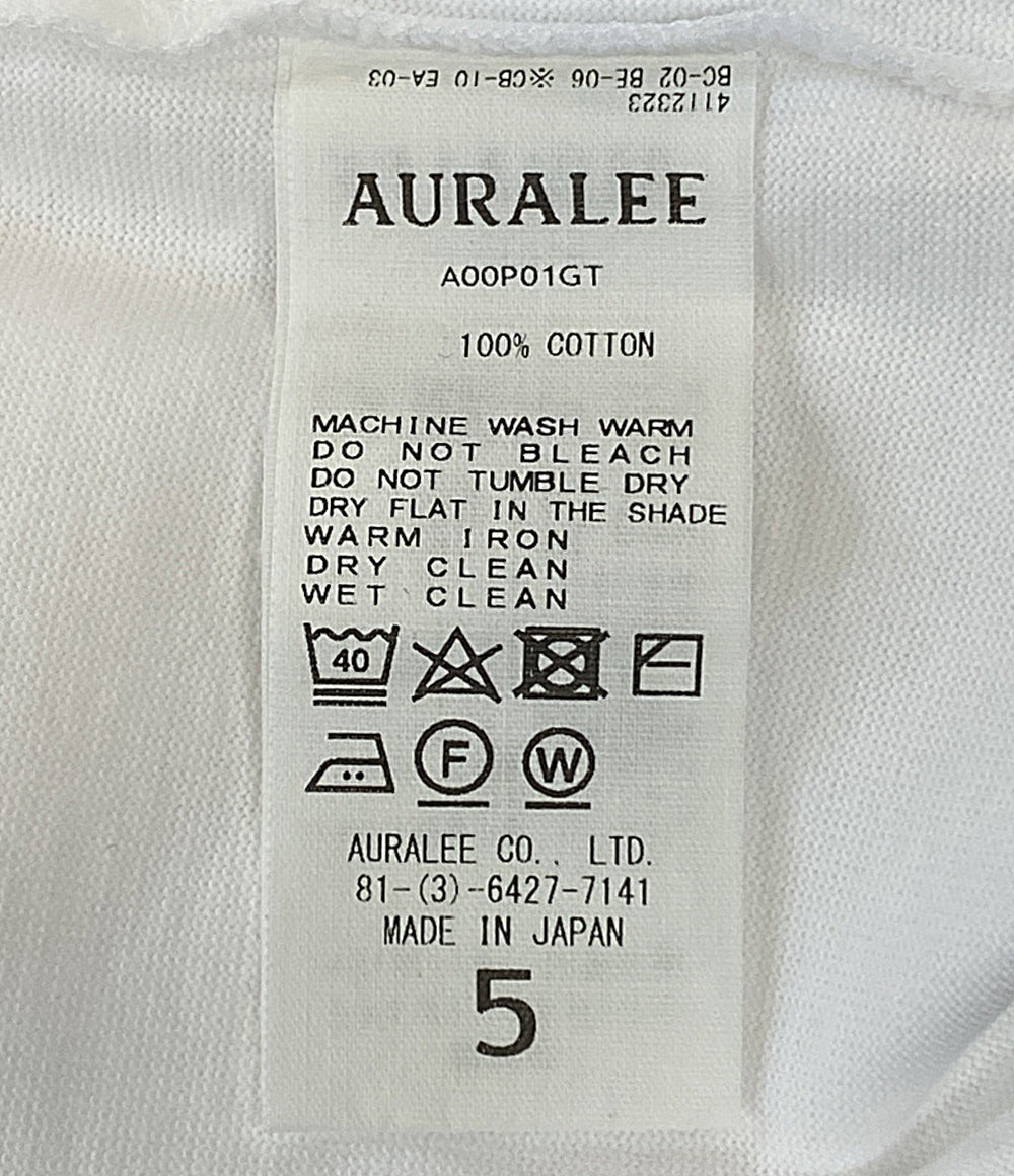 美品 AURALEE 長袖Ｔシャツ LUSTER PLAITING L S TEE メンズ SIZE 5 オーラリー