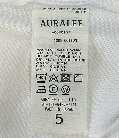 美品 AURALEE 長袖Ｔシャツ LUSTER PLAITING L S TEE メンズ SIZE 5 オーラリー