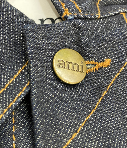 美品 AMI Alexandre Mattiussi アミ アレクサンドルマテュッシ デニムジャケット インディゴ E16D03 メンズ SIZE M
