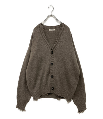 美品 OWNESS オゥネス クラッシュカーディガン ow25fw-05 ブラウン レディース SIZE S