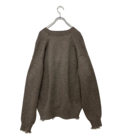 美品 OWNESS オゥネス クラッシュカーディガン ow25fw-05 ブラウン レディース SIZE S