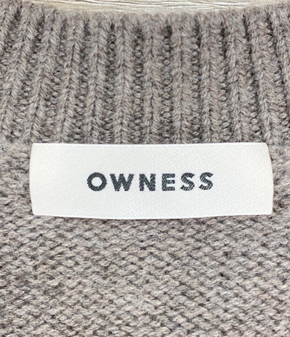 美品 OWNESS オゥネス クラッシュカーディガン ow25fw-05 ブラウン レディース SIZE S