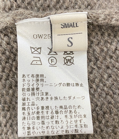美品 OWNESS オゥネス クラッシュカーディガン ow25fw-05 ブラウン レディース SIZE S