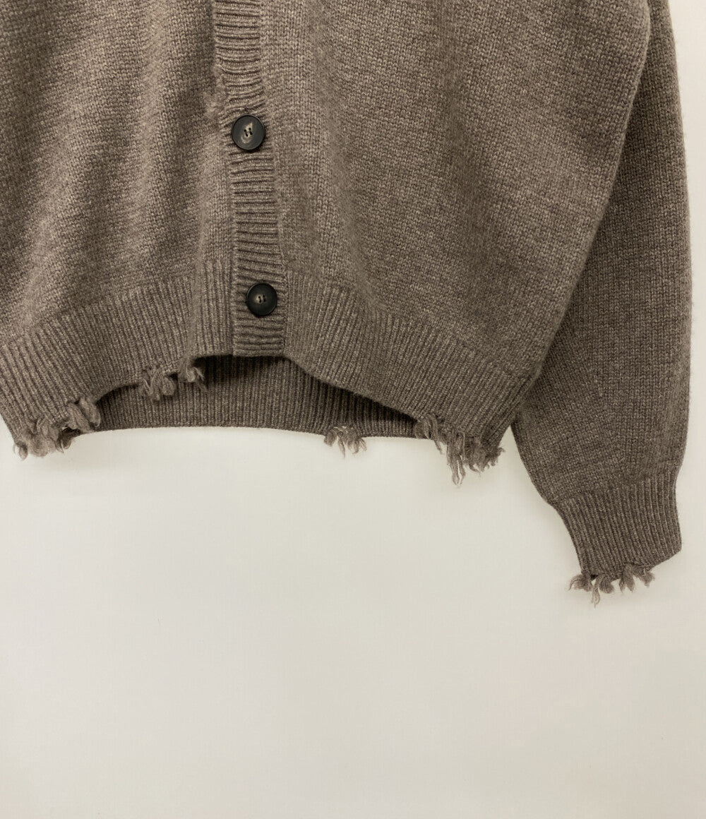美品 OWNESS オゥネス クラッシュカーディガン ow25fw-05 ブラウン レディース SIZE S