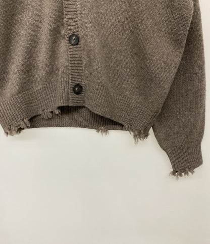 美品 OWNESS オゥネス クラッシュカーディガン ow25fw-05 ブラウン レディース SIZE S
