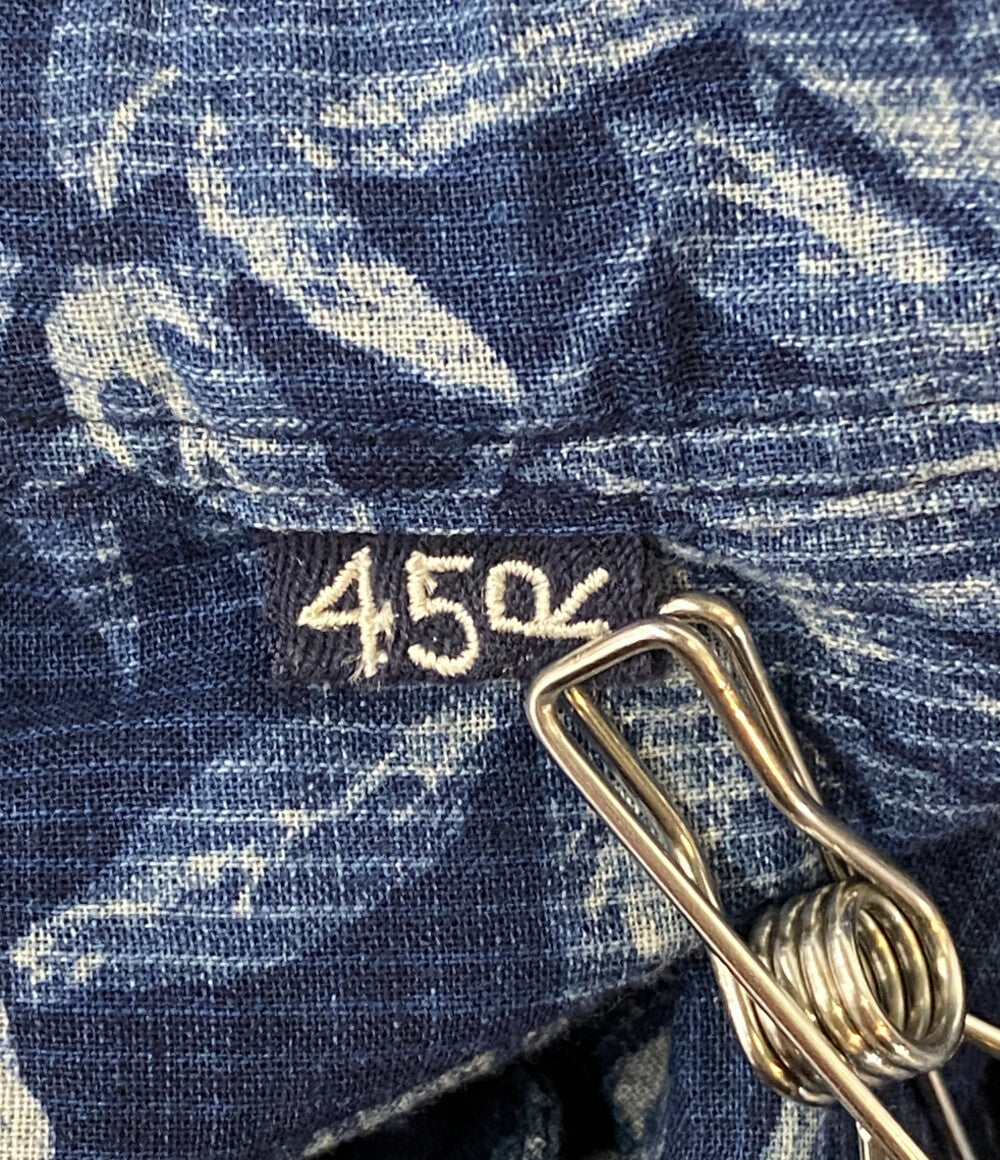 45RPM 長袖シャツ 度甘平ホウセンカプリントの四角シャツ レディース SIZE - フォーティーファイブアールピーエム