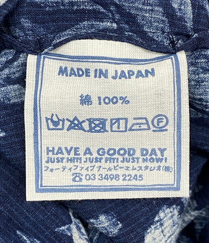 45RPM 長袖シャツ 度甘平ホウセンカプリントの四角シャツ レディース SIZE - フォーティーファイブアールピーエム