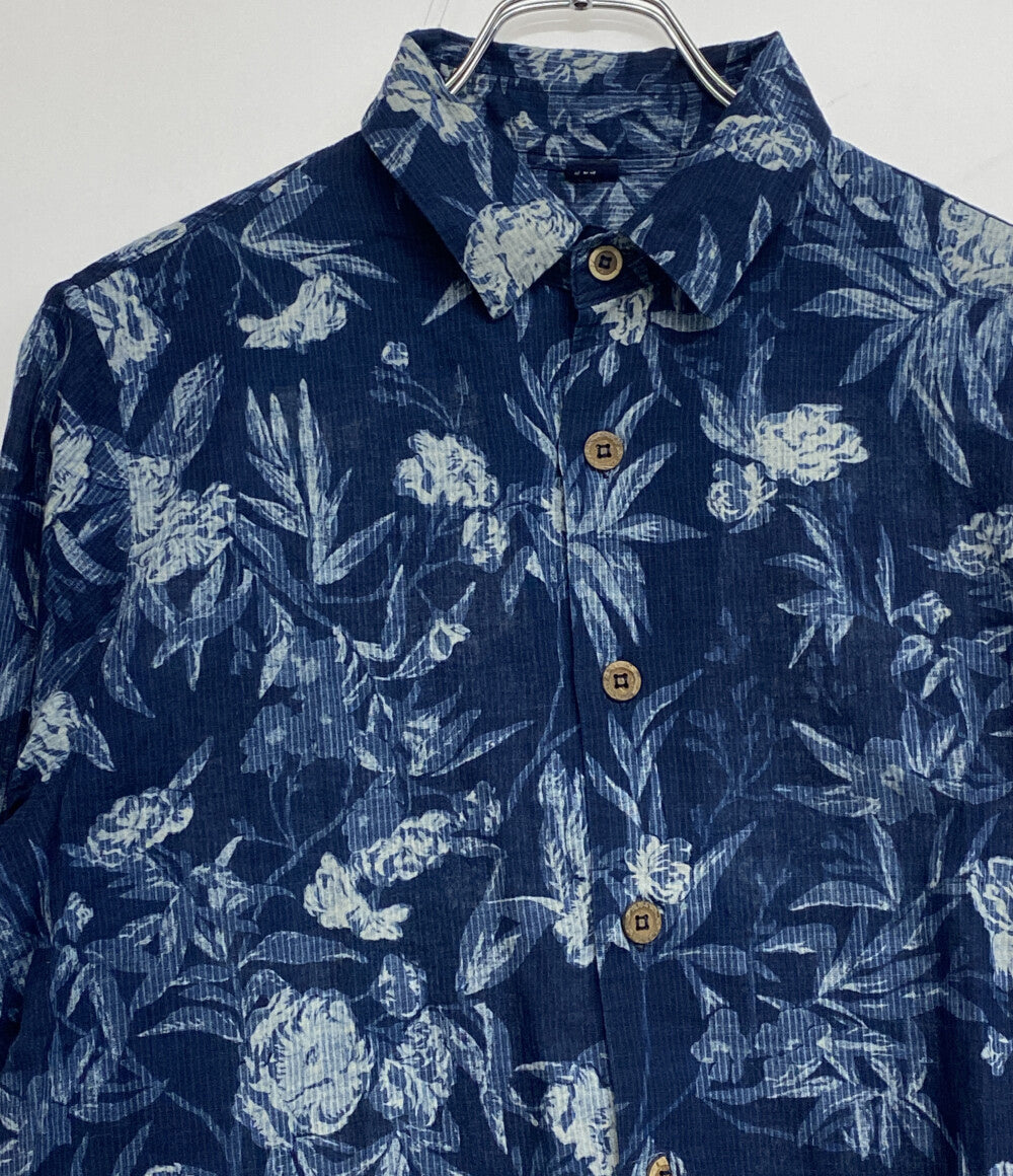 45RPM 長袖シャツ 度甘平ホウセンカプリントの四角シャツ レディース SIZE - フォーティーファイブアールピーエム