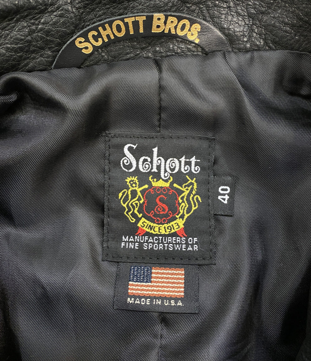 SCHOTT ライダースジャケット 7644 ニューネイキッド メンズ SIZE 40
