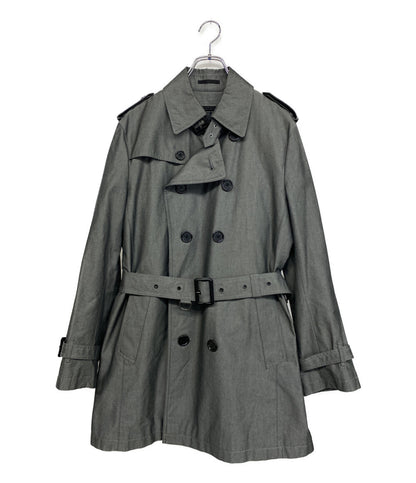 BURBERRY BLACK LABEL トレンチコート キルティング裏地 グレー D1A4460806 メンズ SIZE L バーバリーブラックレーベル
