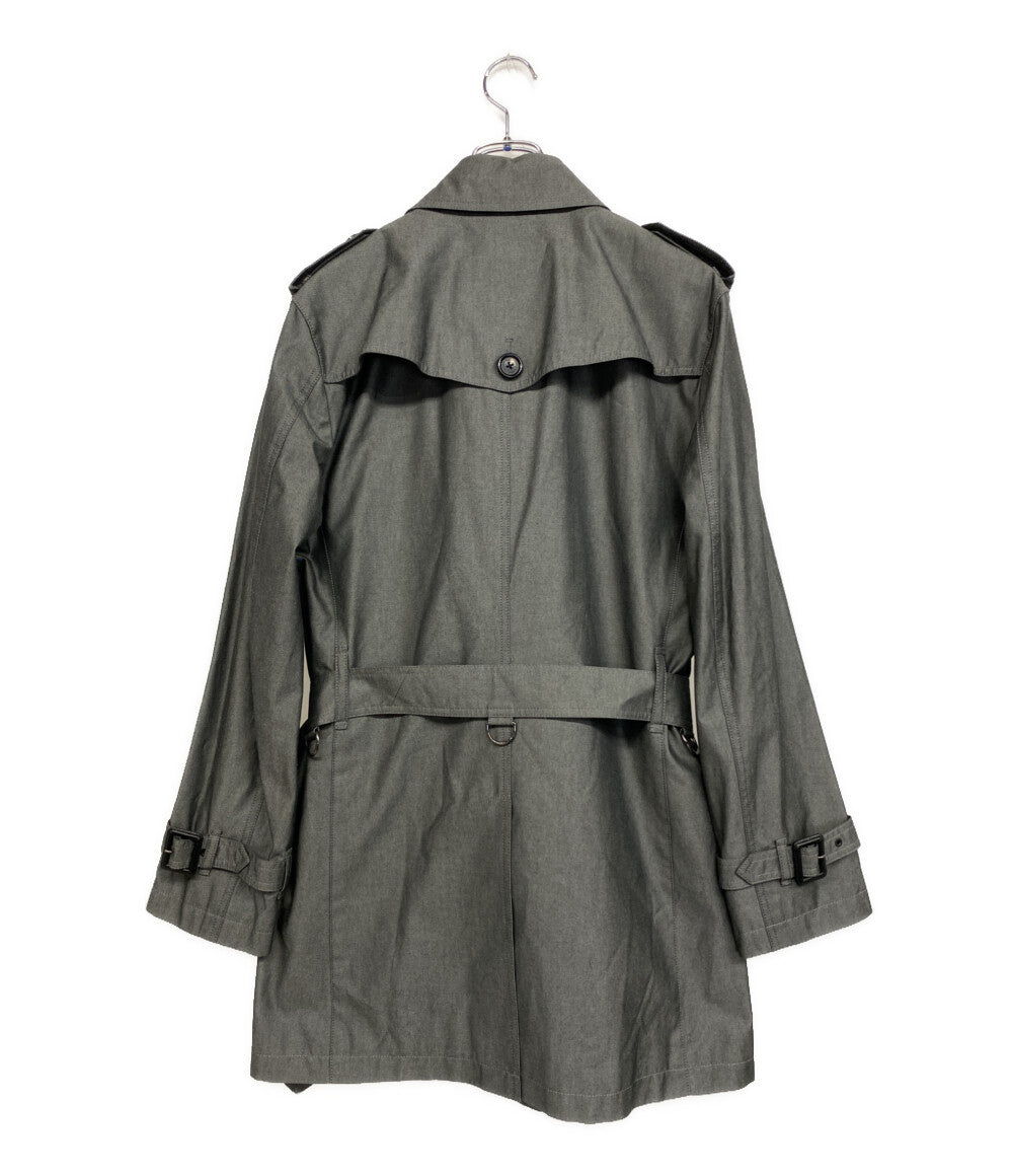 BURBERRY BLACK LABEL トレンチコート キルティング裏地 グレー D1A4460806 メンズ SIZE L バーバリーブラックレーベル