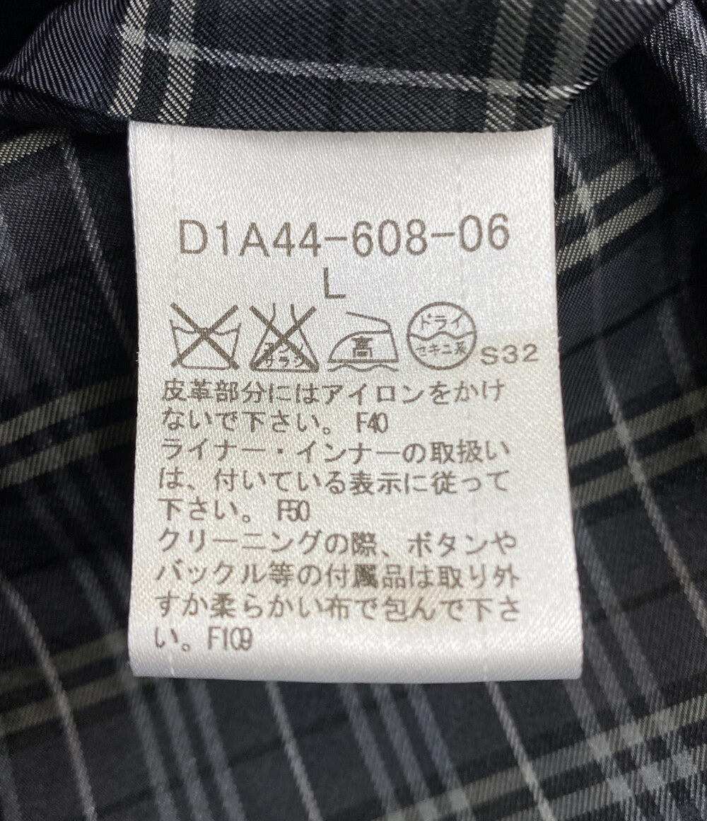 BURBERRY BLACK LABEL トレンチコート キルティング裏地 グレー D1A4460806 メンズ SIZE L バーバリーブラックレーベル