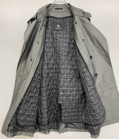 BURBERRY BLACK LABEL トレンチコート キルティング裏地 グレー D1A4460806 メンズ SIZE L バーバリーブラックレーベル