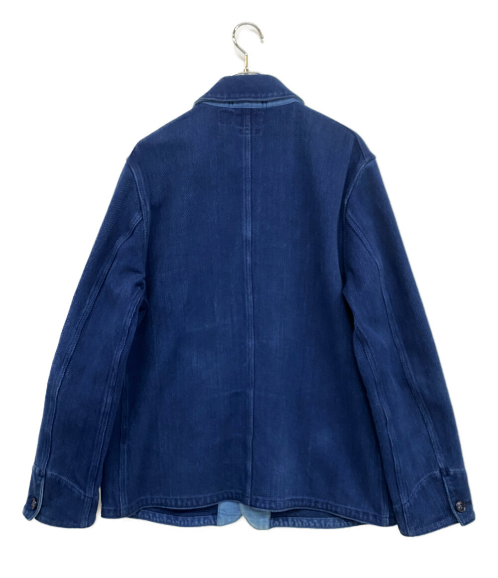 Blue Blue カバーオール　刺し子 カセ染めした本藍の糸を使用した刺し子のカバーオール | BLUE BLUE