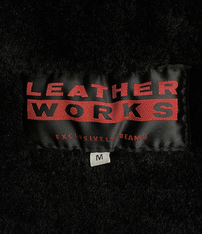 EXCLUSIVELY BEAMS レザージャケット ブラック メンズ SIZE M