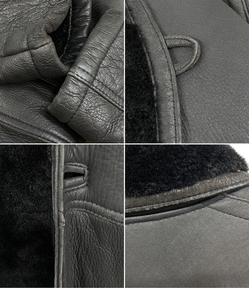 EXCLUSIVELY BEAMS レザージャケット ブラック メンズ SIZE M