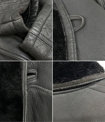 EXCLUSIVELY BEAMS レザージャケット ブラック メンズ SIZE M