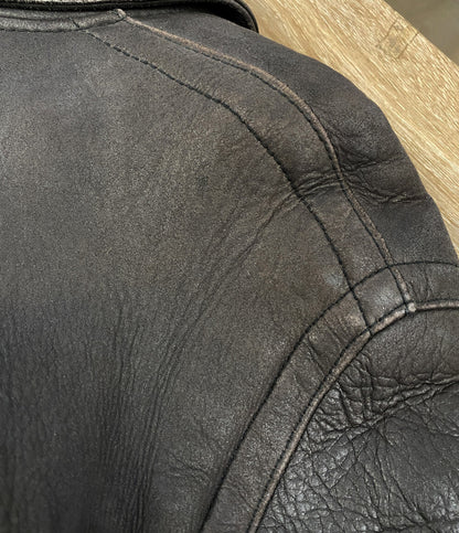 EXCLUSIVELY BEAMS レザージャケット ブラック メンズ SIZE M