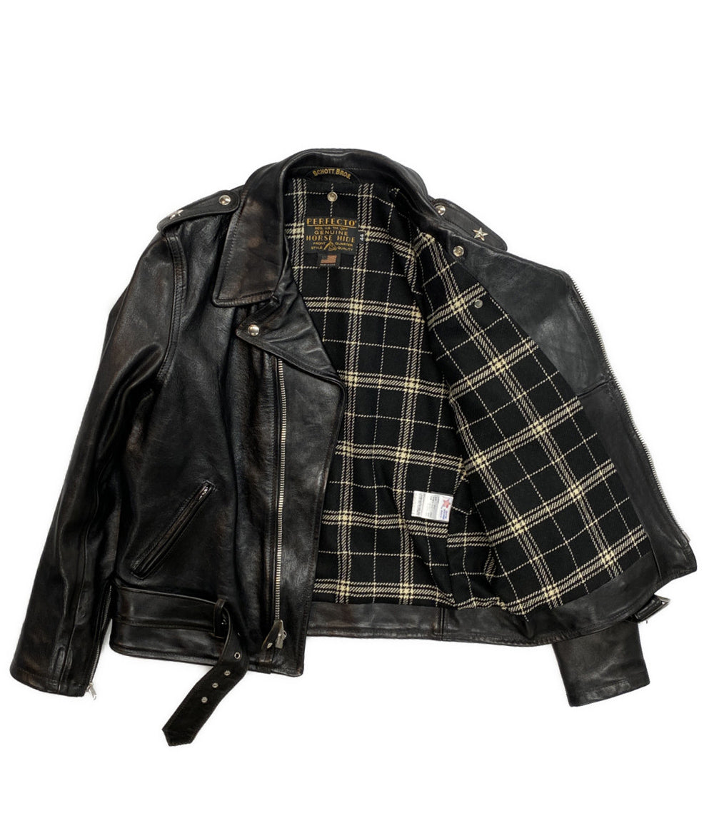 Schott ブラック ダブルライダースジャケット　Lサイズ 618US RIDERS/618 ダブルライダースジャケット | Schott（ショット