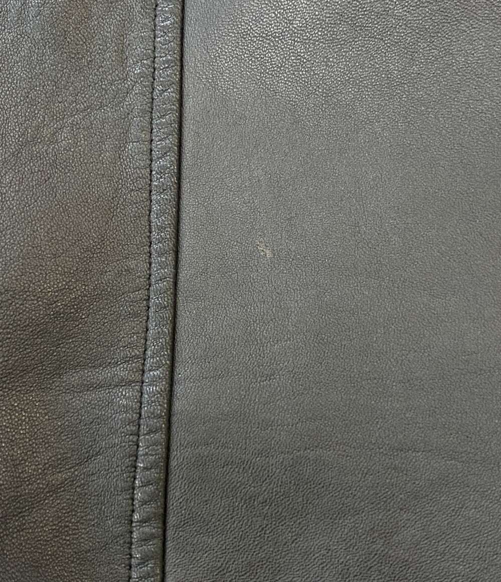 POLO RALPH LAUREN レザーフーデッドジャケット メンズ SIZE M ポロ・ラルフローレン
