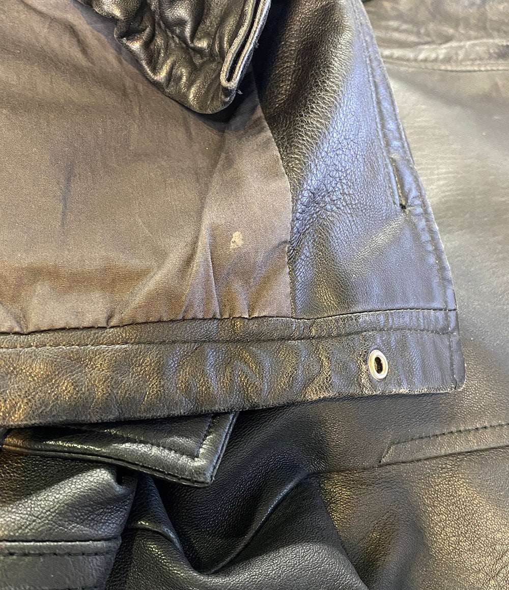 POLO RALPH LAUREN レザーフーデッドジャケット メンズ SIZE M ポロ・ラルフローレン