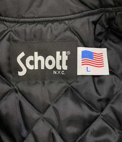 SCHOTT ライダースジャケット 中綿入り 3162018 BLK メンズ SIZE L ショット