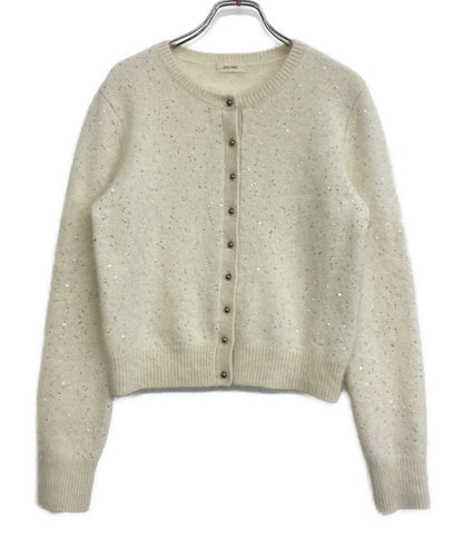DES PRES フォックスカシミヤクルーネックカーディガン レディース SIZE F デプレ