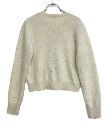 DES PRES フォックスカシミヤクルーネックカーディガン レディース SIZE F デプレ