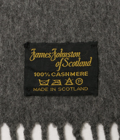 james johnston of scotland ジェームスジョンストンオブスコットランド カシミヤ ストール フリンジ レディース