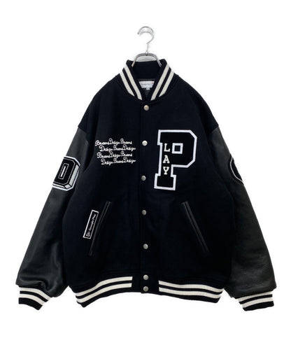 美品 BEAMS DESIGN ビームスデザイン グーグルプレイ バーシティジャケット スタジャン メンズ SIZE XL
