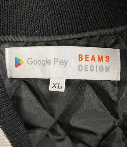 美品 BEAMS DESIGN ビームスデザイン グーグルプレイ バーシティジャケット スタジャン メンズ SIZE XL
