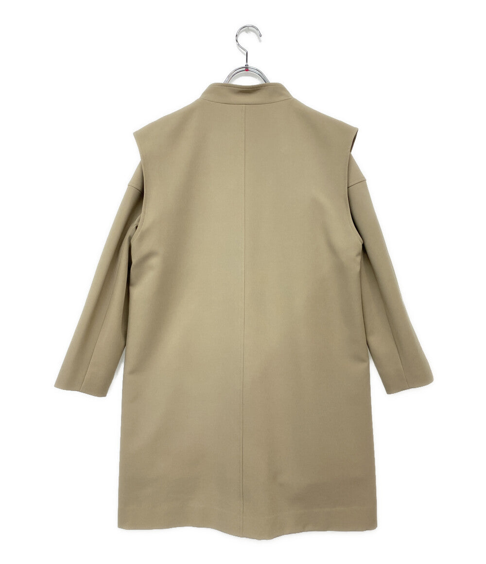 YONFA ヨンファ ジレセットショートコート ベージュ 01-21-00 レディース SIZE M