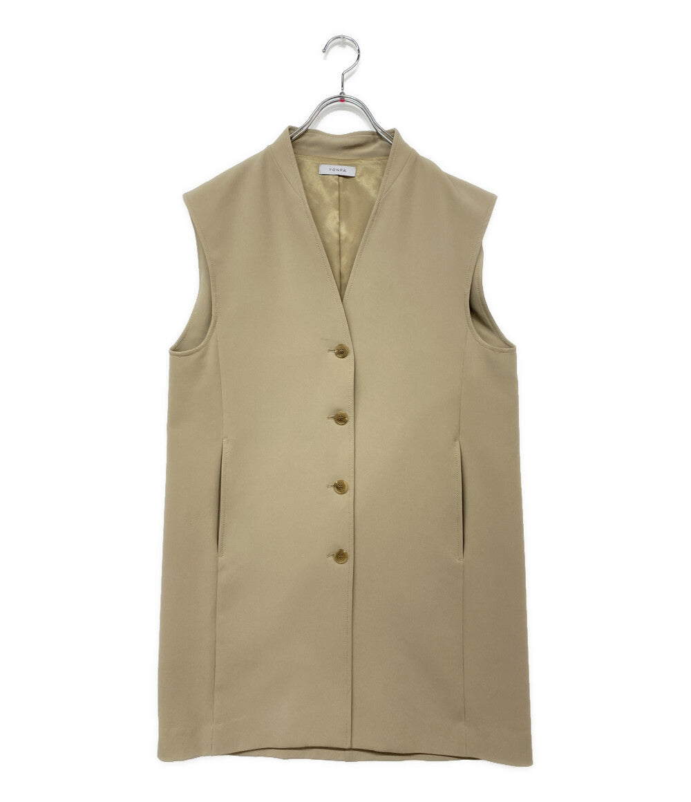 YONFA ヨンファ ジレセットショートコート ベージュ 01-21-00 レディース SIZE M