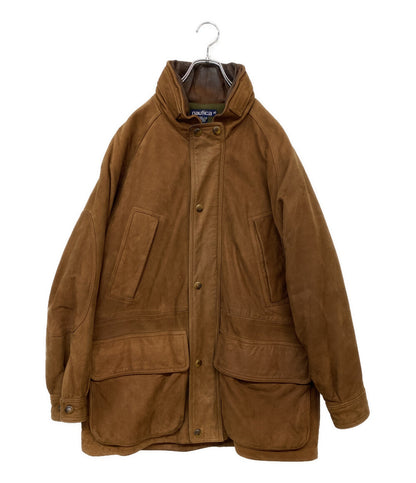 NAUTICA レザージャケット ブラウン メンズ SIZE 40 ノーティカ