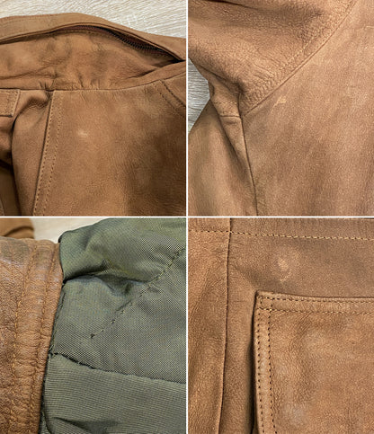 NAUTICA レザージャケット ブラウン メンズ SIZE 40 ノーティカ