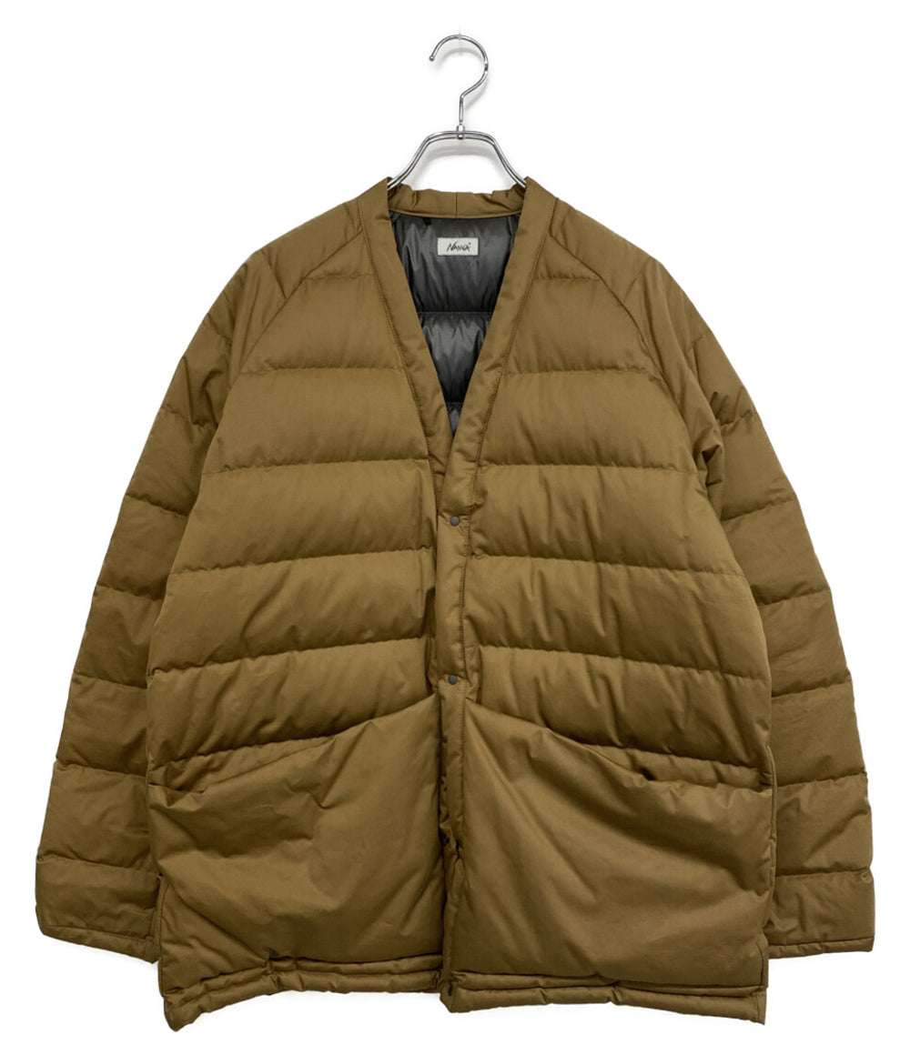 NANGA ナンガ ノーカラーダウンジャケット メンズ SIZE F