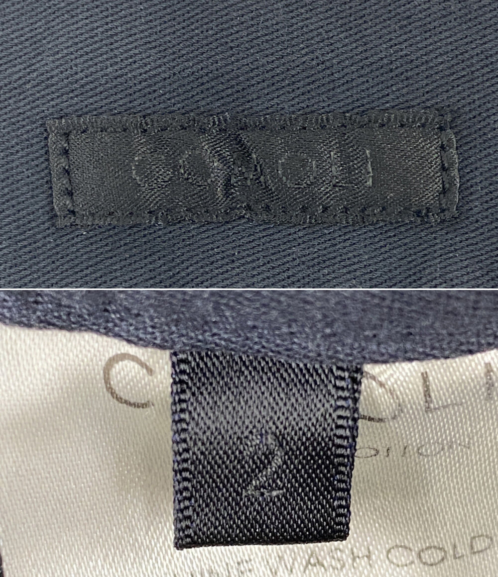 COMOLI カーゴパンツ 製品染めベルテッドパンツ ネイビー W03-03014 メンズ SIZE 2 コモリ