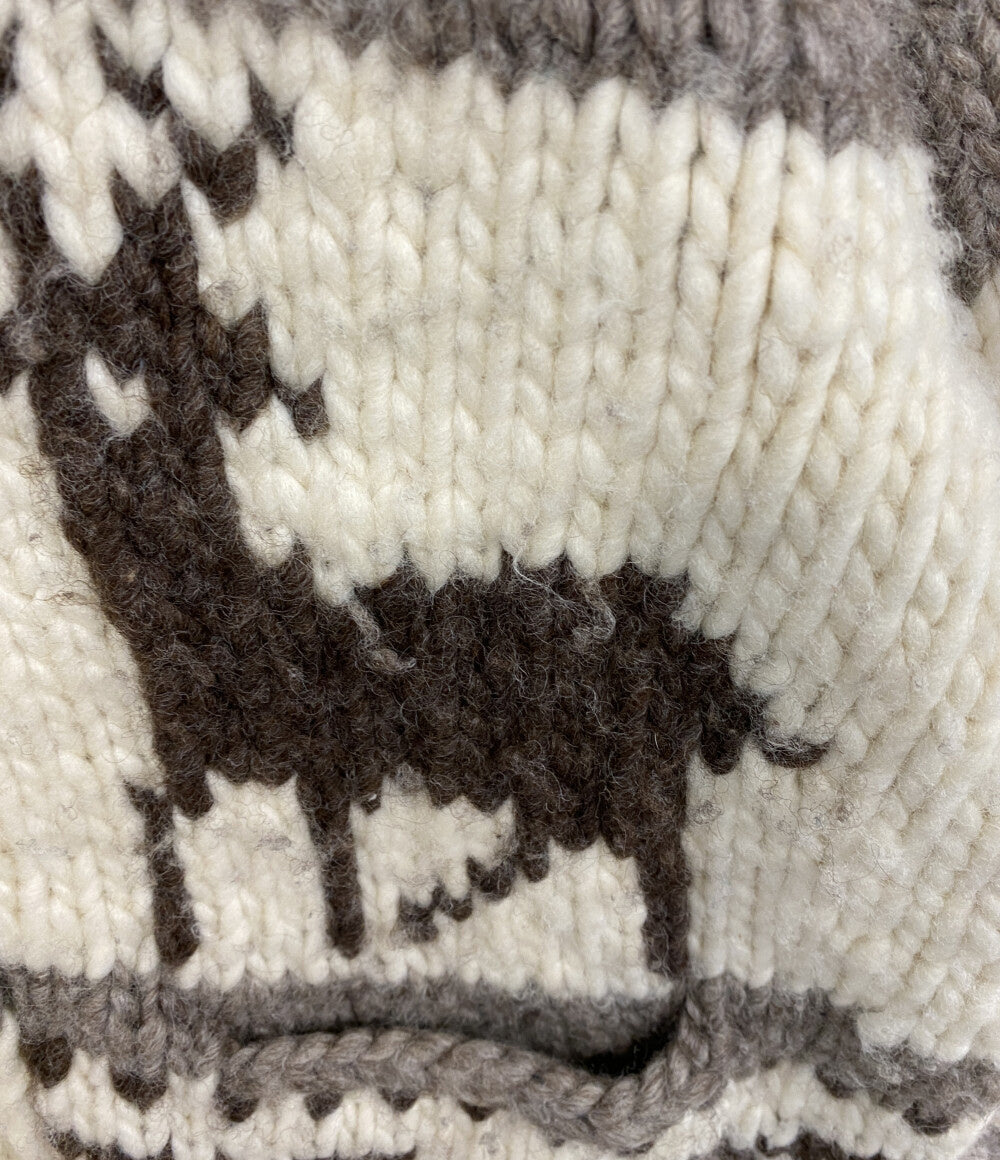 Fler Hook フライヤーフック カウチンセーター トナカイ柄 メンズ SIZE -