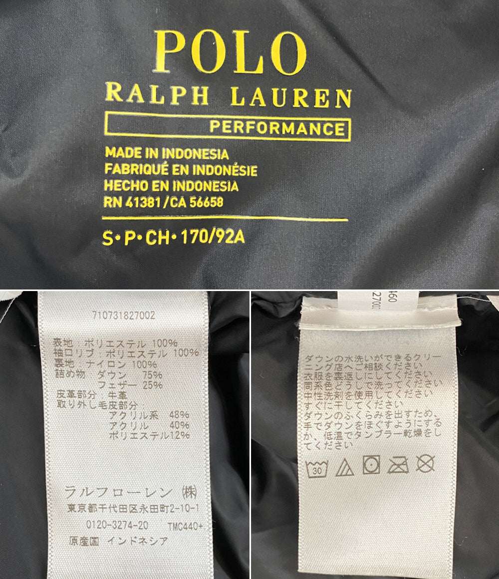 POLO RALPH LAUREN ダウンジャケット ブラック フードファー メンズ SIZE S･P･CH･170/92A ポロ・ラルフローレン