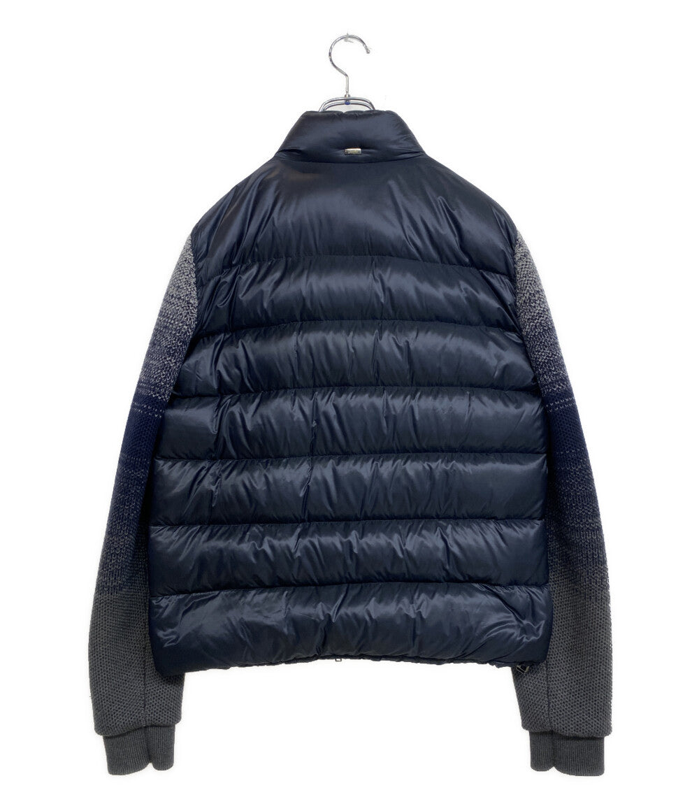 美品 HERNO ダウンジャケット ネイビー PI00078UR-12020-9209 メンズ SIZE 50 ヘルノ