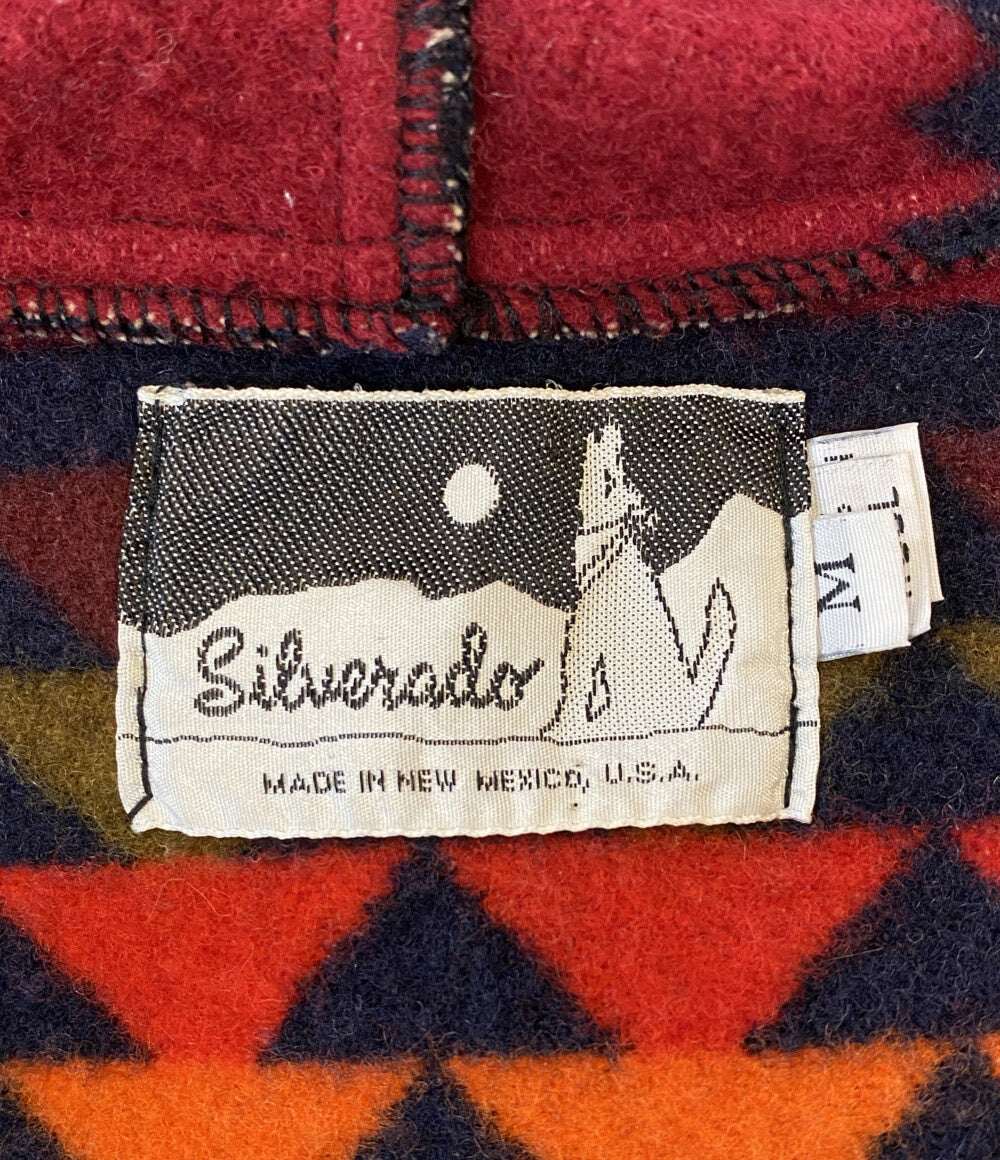 SILVERDO シルバラード ブランケットジャケット 総柄 ウール100 メンズ SIZE M