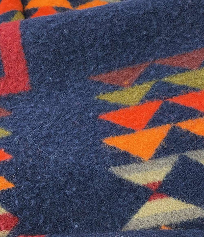 SILVERDO シルバラード ブランケットジャケット 総柄 ウール100 メンズ SIZE M