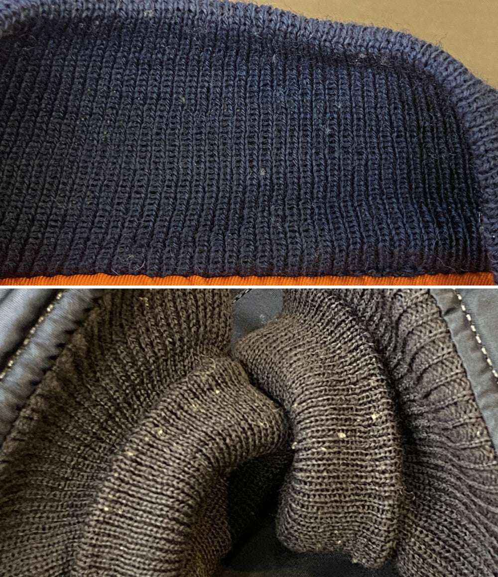 ALPHA ミリタリージャケット MA-1 MIL-J-8279D リバーシブル ネイビー×オレンジ メンズ SIZE S アルファ