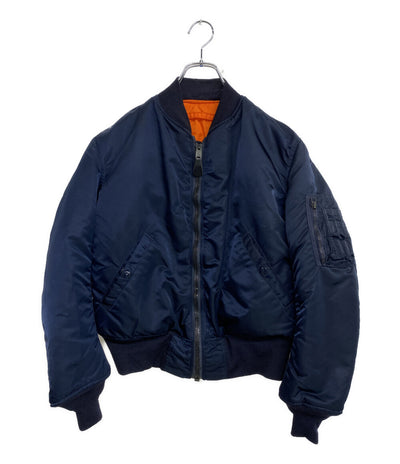ALPHA ミリタリージャケット MA-1 MIL-J-8279D リバーシブル ネイビー×オレンジ メンズ SIZE S アルファ