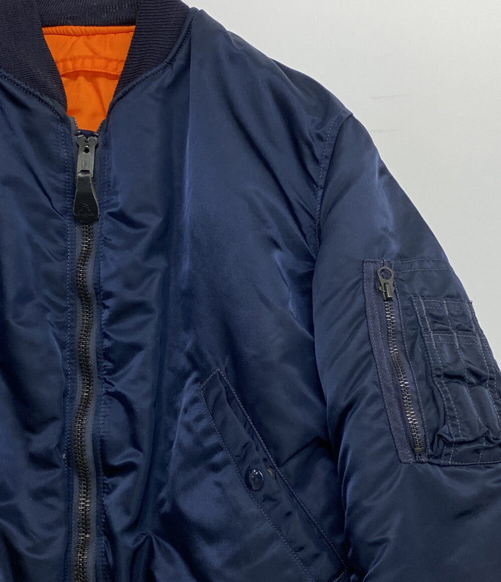 ALPHA ミリタリージャケット MA-1 MIL-J-8279D リバーシブル ネイビー×オレンジ メンズ SIZE S アルファ
