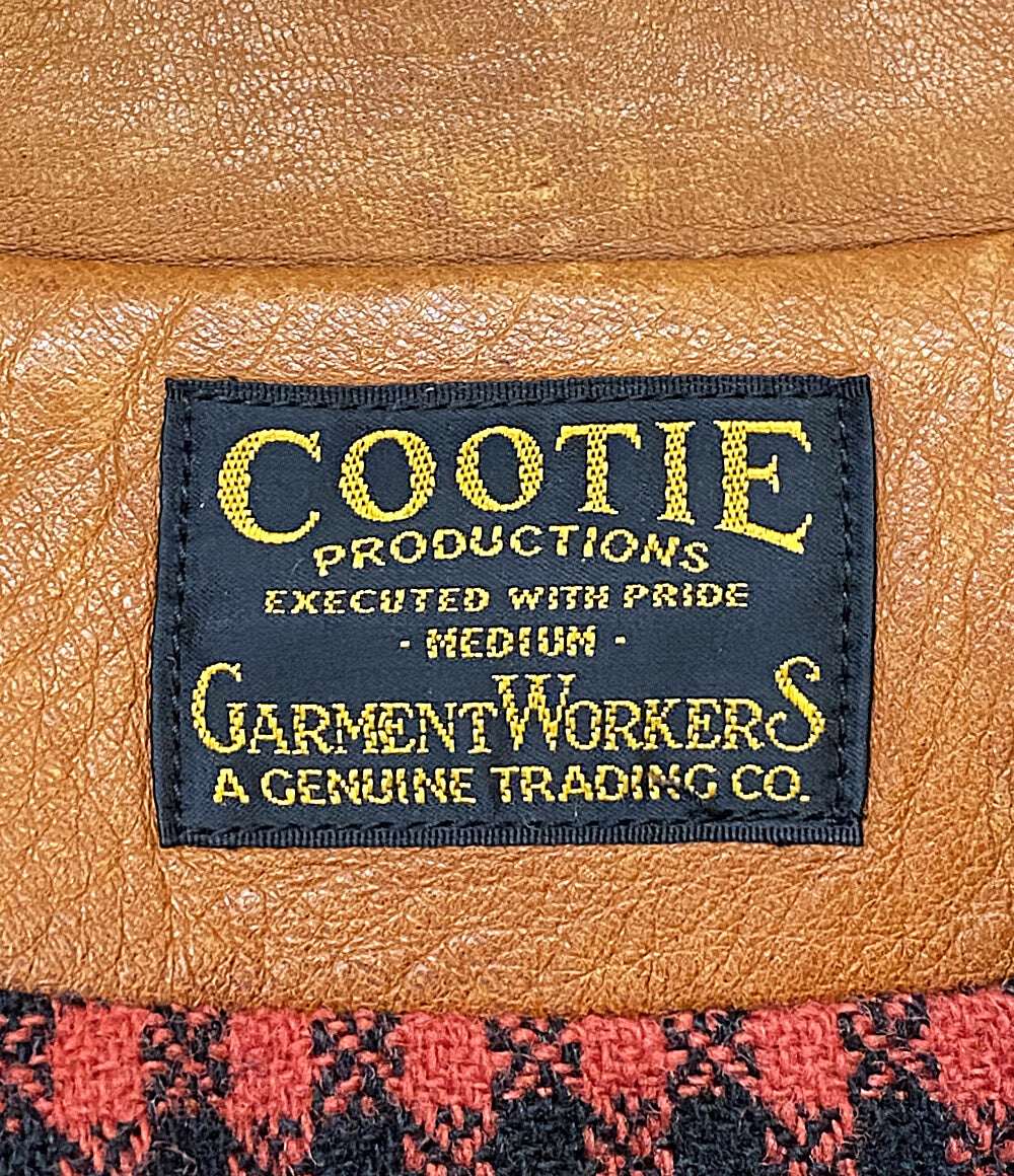 COOTIE シングルライダースジャケット 鹿革 メンズ SIZE M クーティー